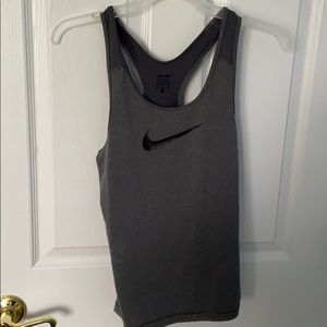 Gray Nike Pro activewear tank top